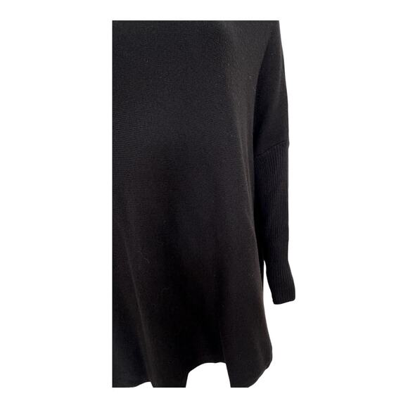 NEW JOSEPH A. Black Turtleneck Pullover Poncho Sweater Size M - Picture 5 of 7